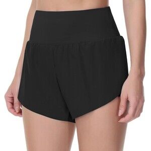 THE GYM PEOPLE  Quick Dry Running Shorts Size L Black New With Tags